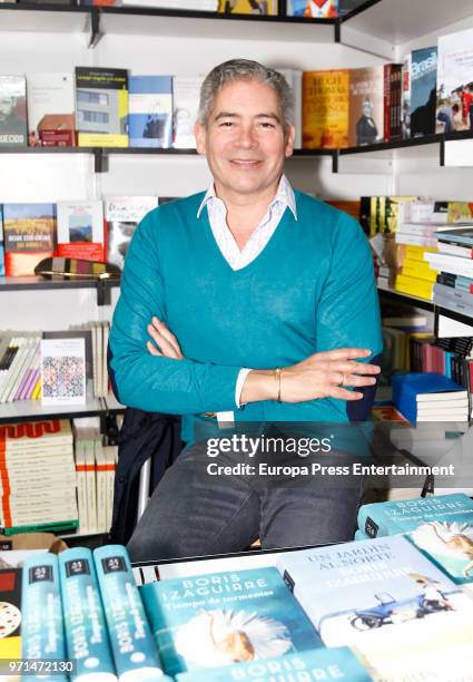 Boris Izaguirre signs copies of his book during Madrid Book Fair on June 9, 2018 in Madrid, Spain.