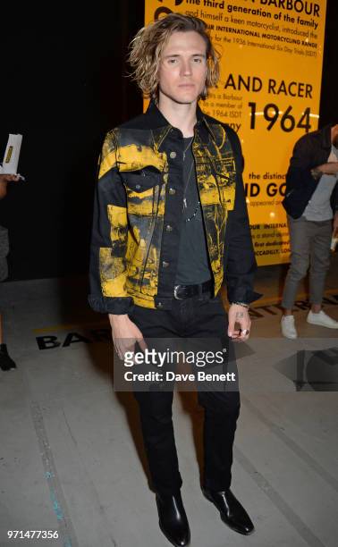 Dougie Poynter attends the Barbour International presentation during London Fashion Week Men's June 2018 at the ICA on June 11, 2018 in London,...