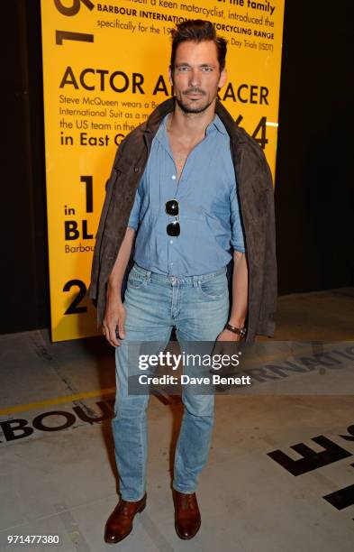 David Gandy attends the Barbour International presentation during London Fashion Week Men's June 2018 at the ICA on June 11, 2018 in London, England.