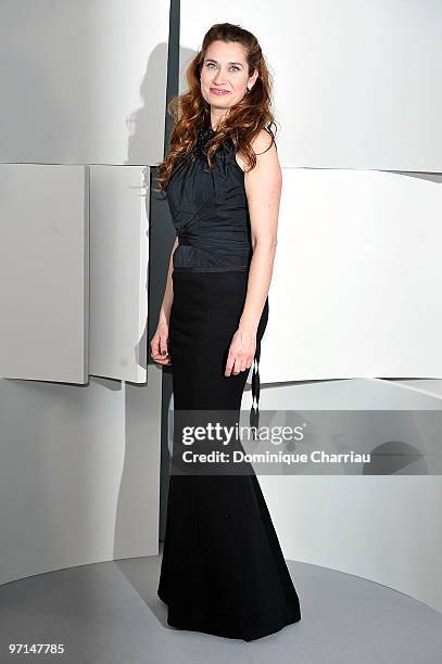 Emmanuelle Devos poses in Awards Room during 35th Cesar Film Awards at Theatre du Chatelet on February 27, 2010 in Paris, France.