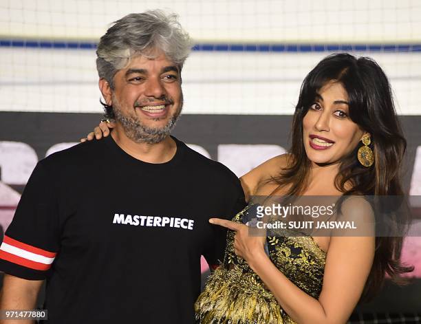 Indian Bollywood actress and producer Chitrangada Singh and director Shaad Ali attends the trailer launch of the upcoming Hindi and Punjabi film...