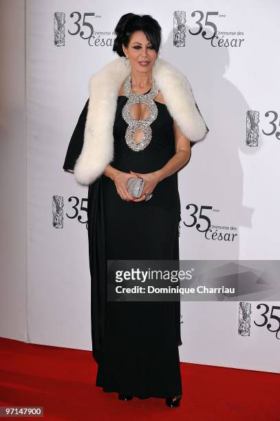 Yamina Benguigui attends the 35th Cesar Film Awards at Theatre du Chatelet on February 27, 2010 in Paris, France.