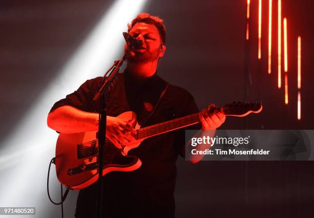 Joe Newman of Alt-J performs during the 2018 Bonnaroo Music & Arts Festival on June 10, 2018 in Manchester, Tennessee.