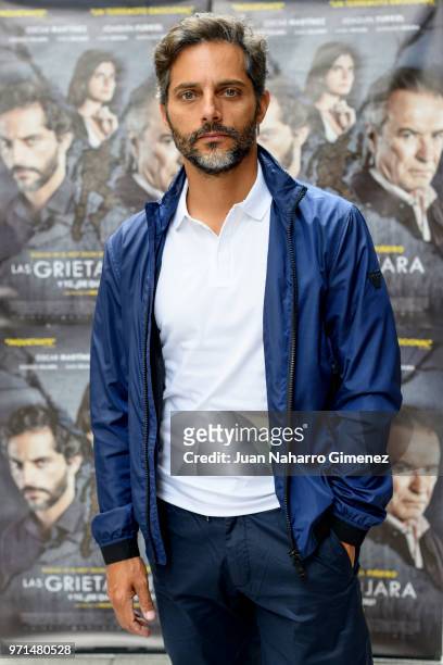 Joaquin Furriel attends 'Las Grietas De Jara' photocall at Renoir Cinema on June 11, 2018 in Madrid, Spain.