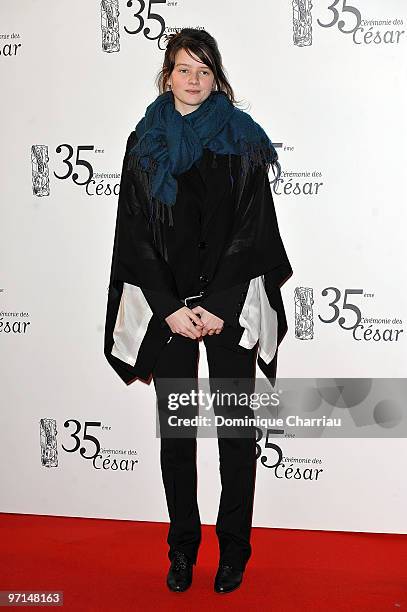 Pauline Etienne attends the 35th Cesar Film Awards at Theatre du Chatelet on February 27, 2010 in Paris, France.