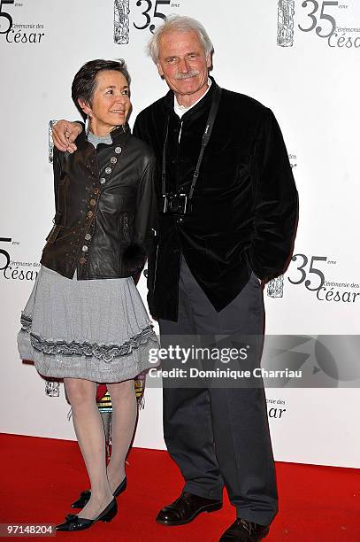 Photographer Yann Arthus-Bertrand and guest attend the 35th Cesar Film Awards at Theatre du Chatelet on February 27, 2010 in Paris, France.