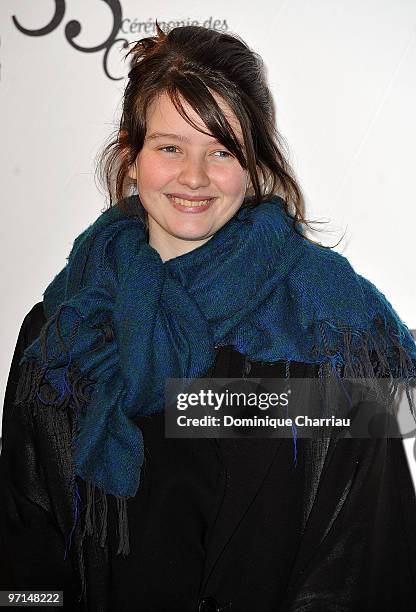 Pauline Etienne attends the 35th Cesar Film Awards at Theatre du Chatelet on February 27, 2010 in Paris, France.