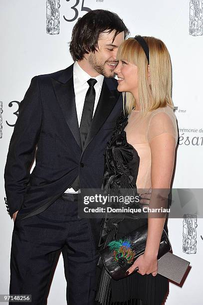 Marc-Andre Grondin and guest attend the 35th Cesar Film Awards at Theatre du Chatelet on February 27, 2010 in Paris, France.