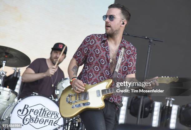 Osborne of Brothers Osborne performs during the 2018 Bonnaroo Music & Arts Festival on June 10, 2018 in Manchester, Tennessee.