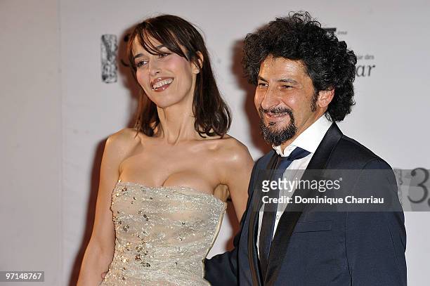 Actress Geraldine Chaplin and Director Radu Mihaileanu attends the 35th Cesar Film Awards at Theatre du Chatelet on February 27, 2010 in Paris,...
