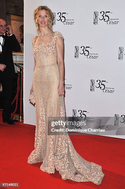 Sandrine Kiberlain attends the 35th Cesar Film Awards at Theatre du Chatelet on February 27, 2010 in Paris, France.