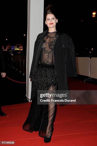 Laetitia Casta attends the 35th Cesar Film Awards held at Theatre du Chatelet on February 27, 2010 in Paris, France.