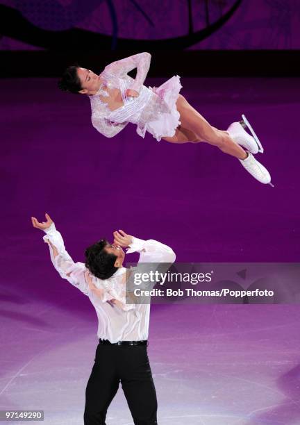 Xue Shen and Hongbo Zhao of China perform at the Exhibition Gala following the Olympic figure skating competition at Pacific Coliseum on February 27,...