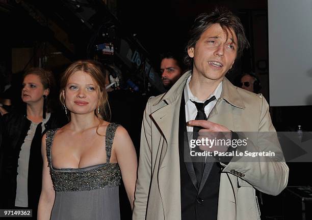 Melanie Thierry and Raphael attend the 35th Cesar Film Awards at the Theatre du Chatelet on February 27, 2010 in Paris, France.