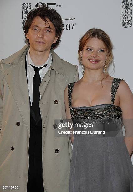 Raphael and Melanie Thierry attend the 35th Cesar Film Awards at the Theatre du Chatelet on February 27, 2010 in Paris, France.