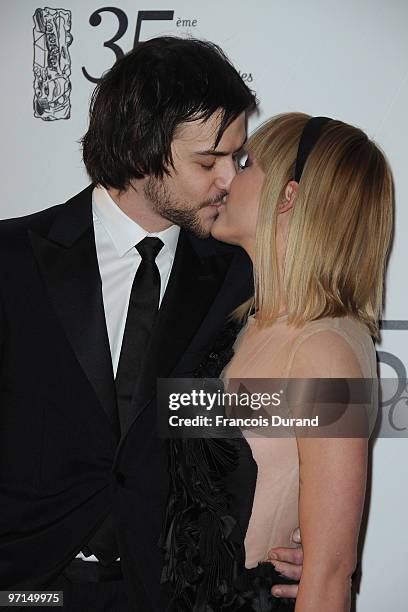 Marc-Andre Grondin and guest attends the 35th Cesar Film Awards held at Theatre du Chatelet on February 27, 2010 in Paris, France.
