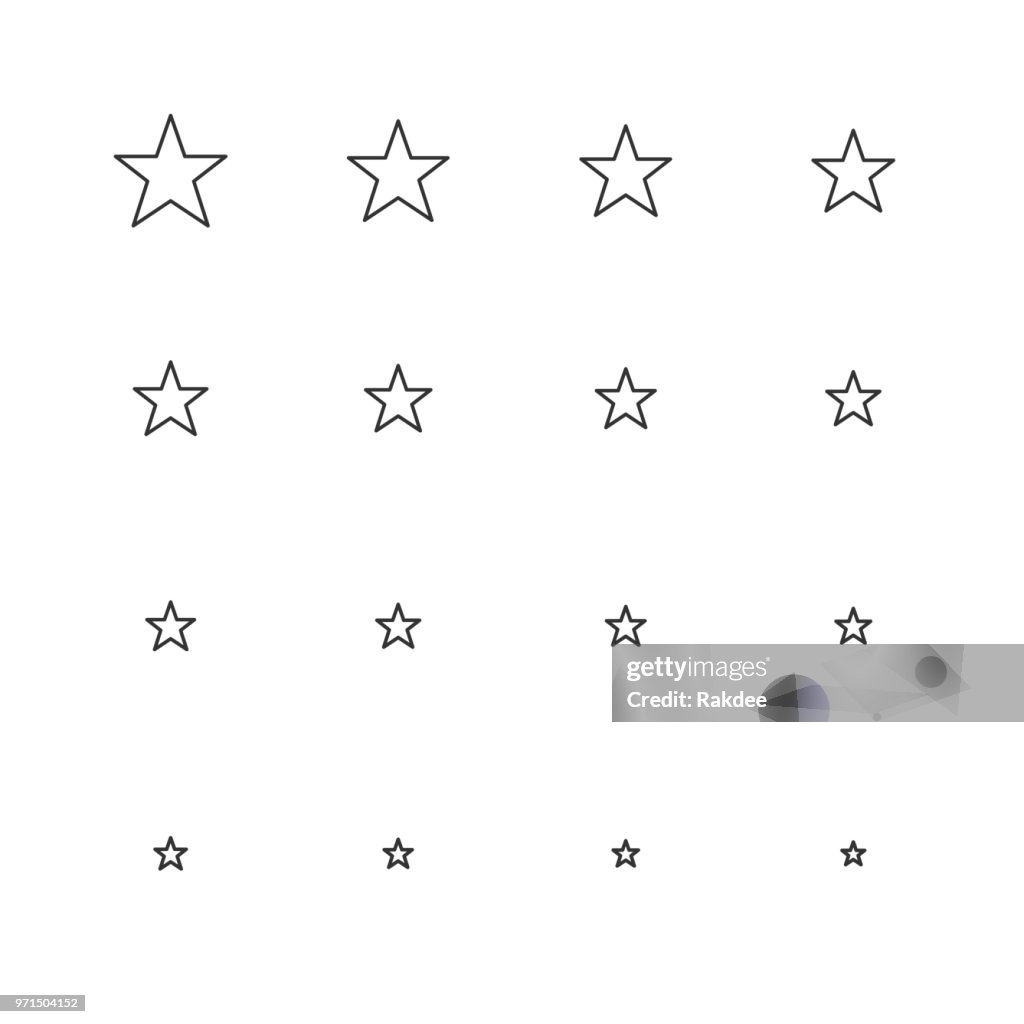 Star Shape Icon - Multi Scale Line Series