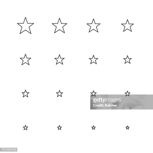 star shape icon - multi scale line series - celebrities stock illustrations