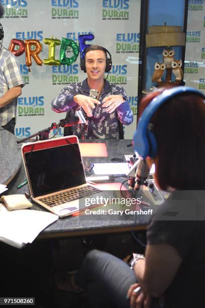 Figure skater Adam Rippon visits ' The Elvis Duran Z100 Morning Show' at Z100 Studio on June 11, 2018 in New York City.