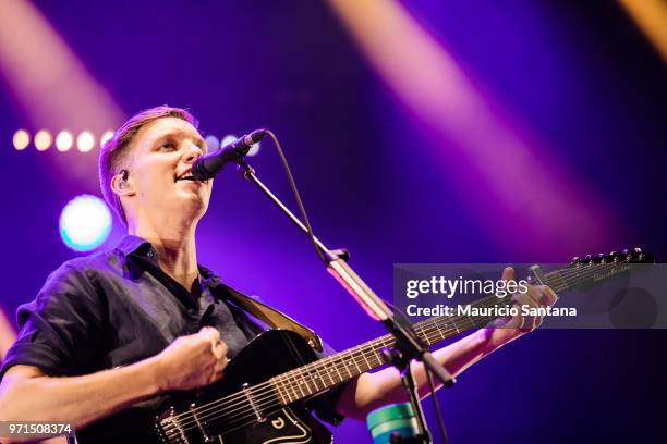 George Ezra performs live on stage at Latin America Memorial on June 10, 2018 in Sao Paulo, Brazil.