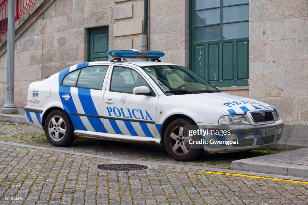 Police car in Porto