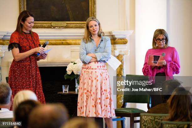 Caroline Rush, Stephanie Phair and Sian Westerman at the London Fashion Week Men's British Fashion Council Fashion Forum at the The Ned on June 11,...