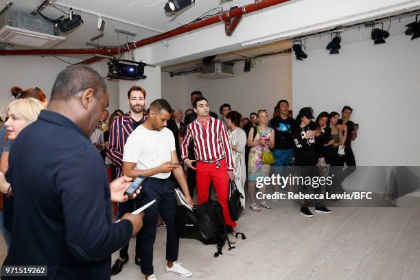 General view of Mr Start presentation at the DiscoveryLAB during London Fashion Week Men's June 2018 at the BFC Show Space on June 11, 2018 in...