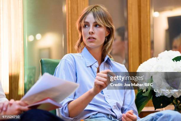 Edie Campbell at the London Fashion Week Men's British Fashion Council Fashion Forum at the The Ned on June 11, 2018 in London, England.