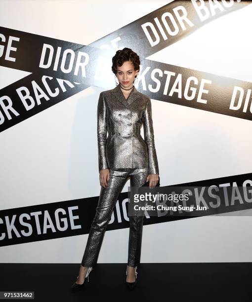 Dior Beaty Ambassador Asia Kiko Mizuhara attends the Dior Backstage launch party at EDIT on June 11, 2018 in Seoul, South Korea.