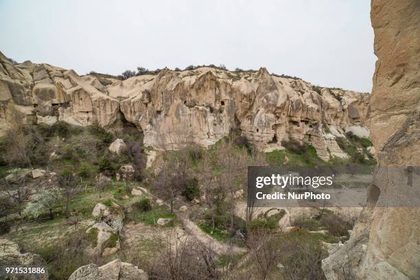 Göreme Open Air Museum in Cappadocia, in Nevsehir province in Central Anatolia, Turkey. It is a monastic complex with very well preserved carved...