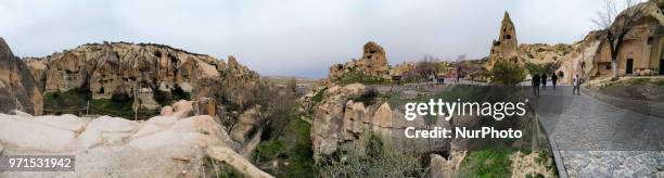 Göreme Open Air Museum in Cappadocia, in Nevsehir province in Central Anatolia, Turkey. It is a monastic complex with very well preserved carved...