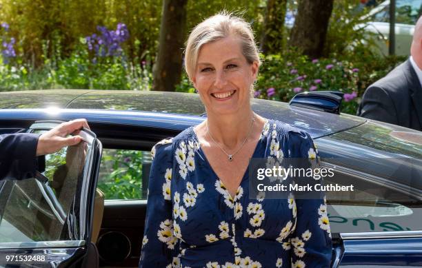 Sophie, Countess of Wessex during a visit to Leeds Children's Hospital on June 11, 2018 in Leeds, England.