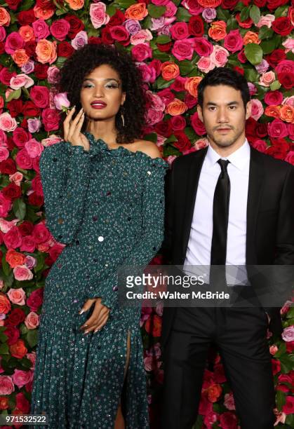 Indya Moore and Joseph Altuzarra attend the 72nd Annual Tony Awards on June 10, 2018 at Radio City Music Hall in New York City.