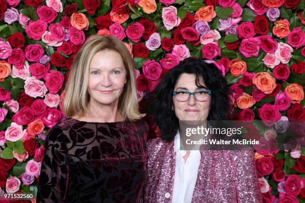 Joan Allen and Tina Landau attend the 72nd Annual Tony Awards on June 10, 2018 at Radio City Music Hall in New York City.