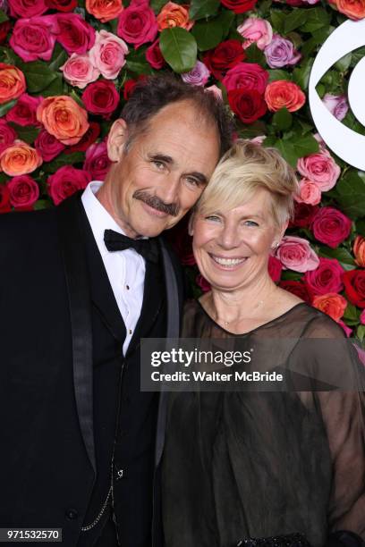 Mark Rylance and Claire van Kampen attend the 72nd Annual Tony Awards on June 10, 2018 at Radio City Music Hall in New York City.