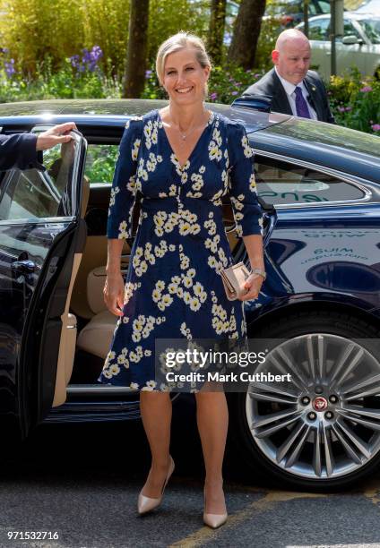 Sophie, Countess of Wessex during a visit to Leeds Children's Hospital on June 11, 2018 in Leeds, England.