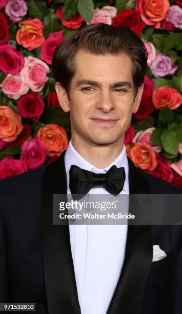 Andrew Garfield attends the 72nd Annual Tony Awards on June 10, 2018 at Radio City Music Hall in New York City.