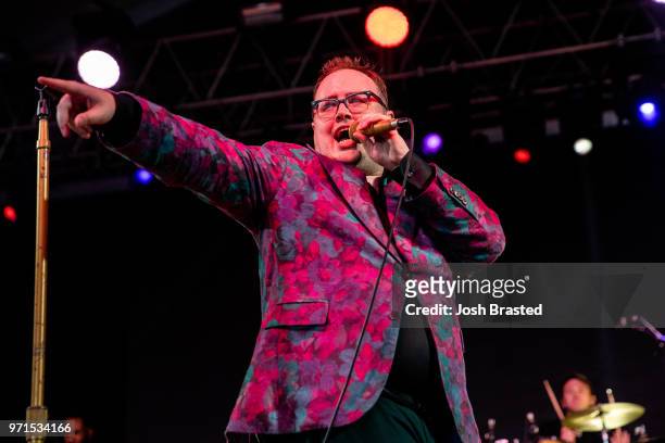 Paul Janeway of St. Paul and The Broken Bones performs at the Bonnaroo Music & Arts Festival on June 10, 2018 in Manchester, Tennessee.