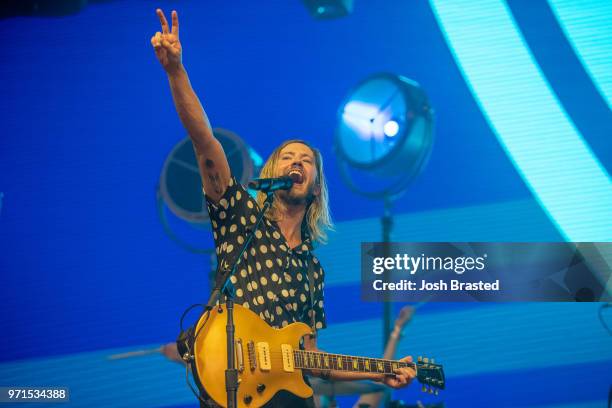 Trevor Terndrup of Moon Taxi performs at the Bonnaroo Music & Arts Festival on June 10, 2018 in Manchester, Tennessee.