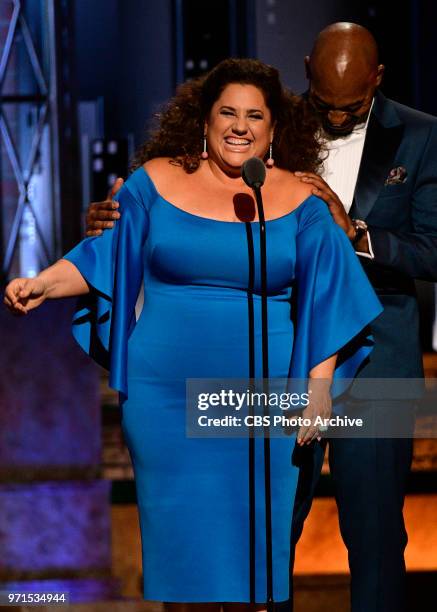 Marissa Jaret Winokur and Brandon Victor Dixon at THE 72nd ANNUAL TONY AWARDS broadcast live from Radio City Music Hall in New York City on Sunday,...