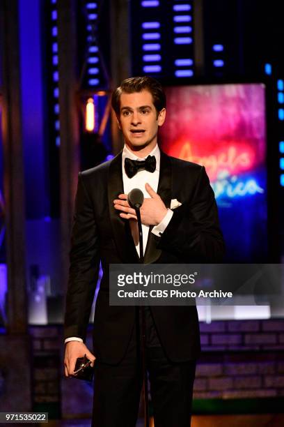 Best Performance by an Actor in a Leading Role in a Play goes to Andrew Garfield for Angels in America at THE 72nd ANNUAL TONY AWARDS broadcast live...