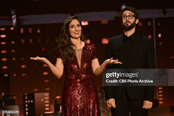 Sara Bareilles and Josh Groban at THE 72nd ANNUAL TONY AWARDS broadcast live from Radio City Music Hall in New York City on Sunday, June 10, 2018 on...