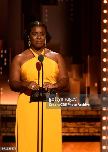 Uzo Aduba at THE 72nd ANNUAL TONY AWARDS broadcast live from Radio City Music Hall in New York City on Sunday, June 10, 2018 on the CBS Television...