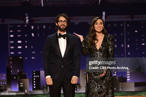 Josh Groban and Sara Bareilles at THE 72nd ANNUAL TONY AWARDS broadcast live from Radio City Music Hall in New York City on Sunday, June 10, 2018 on...