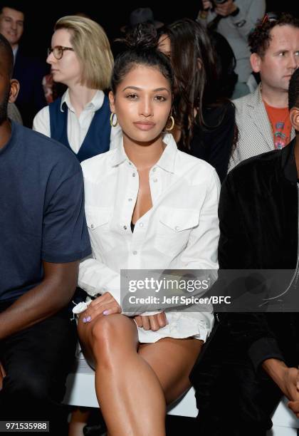 Vanessa White attends the What We Wear show during London Fashion Week Men's June 2018 at the BFC Show Space on June 11, 2018 in London, England.