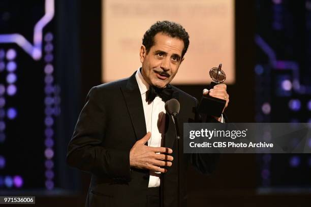 Best Performance by an Actor in a Leading Role in a Musical goes to Tony Shalhoub for The Band's Visit at THE 72nd ANNUAL TONY AWARDS broadcast live...