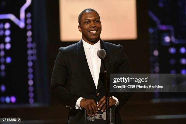 Leslie Odom Jr. At THE 72nd ANNUAL TONY AWARDS broadcast live from Radio City Music Hall in New York City on Sunday, June 10, 2018 on the CBS...