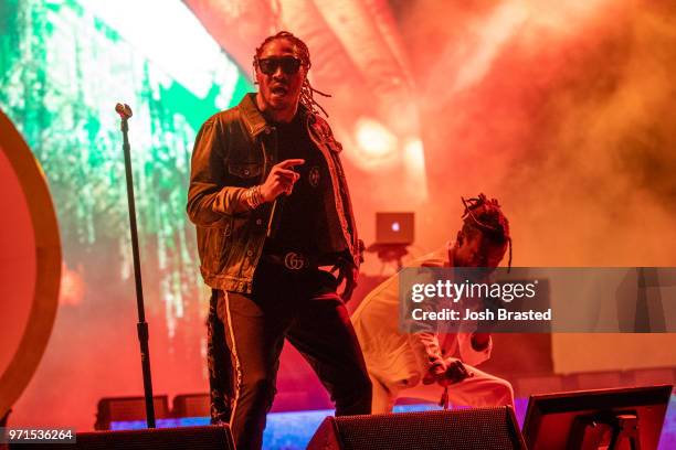 Rapper Future performs at the Bonnaroo Music & Arts Festival on June 10, 2018 in Manchester, Tennessee.