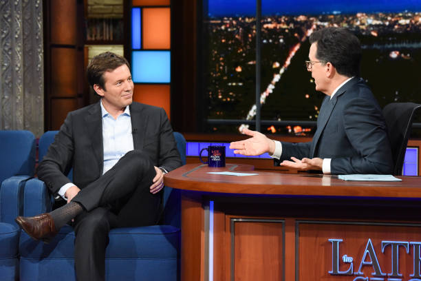 The Late Show with Stephen Colbert and guest Jeff Glor during Friday's June 8, 2018 show.