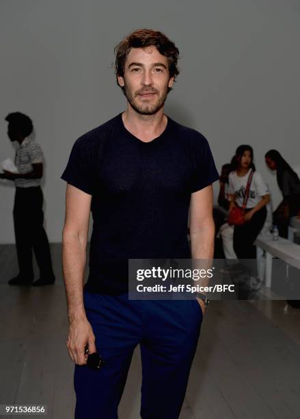 Robert Konjic attends the What We Wear show during London Fashion Week Men's June 2018 at the BFC Show Space on June 11, 2018 in London, England.